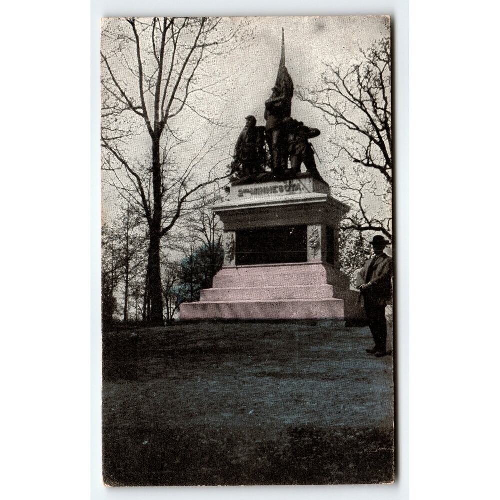 Lookout Mountain Civil War Monument Vintage Black & White Postcard